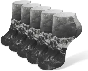 Abstract Grainy Picture 5 Pairs Ankle Socks Comfort Athletic Socks Low Cut Breathable Casual Sock for Unisex