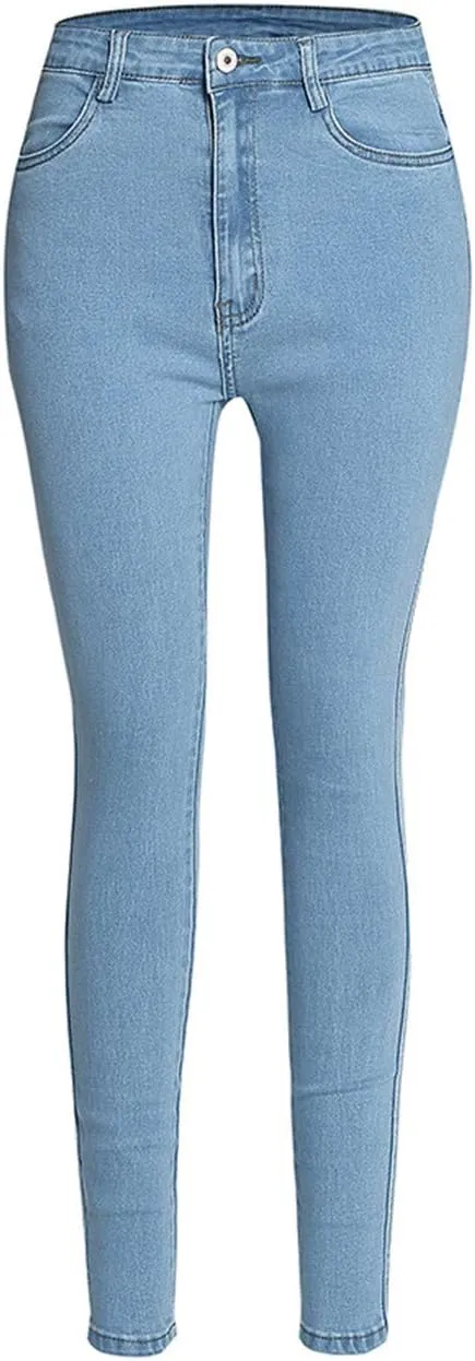 Andongnywell Womens Skinny Jeans High Waisted Stretch Slim Denim Butt Lift Pencil Pants Trousers with Pocket Zipper