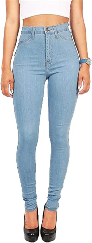 Andongnywell Womens Skinny Jeans High Waisted Stretch Slim Denim Butt Lift Pencil Pants Trousers with Pocket Zipper