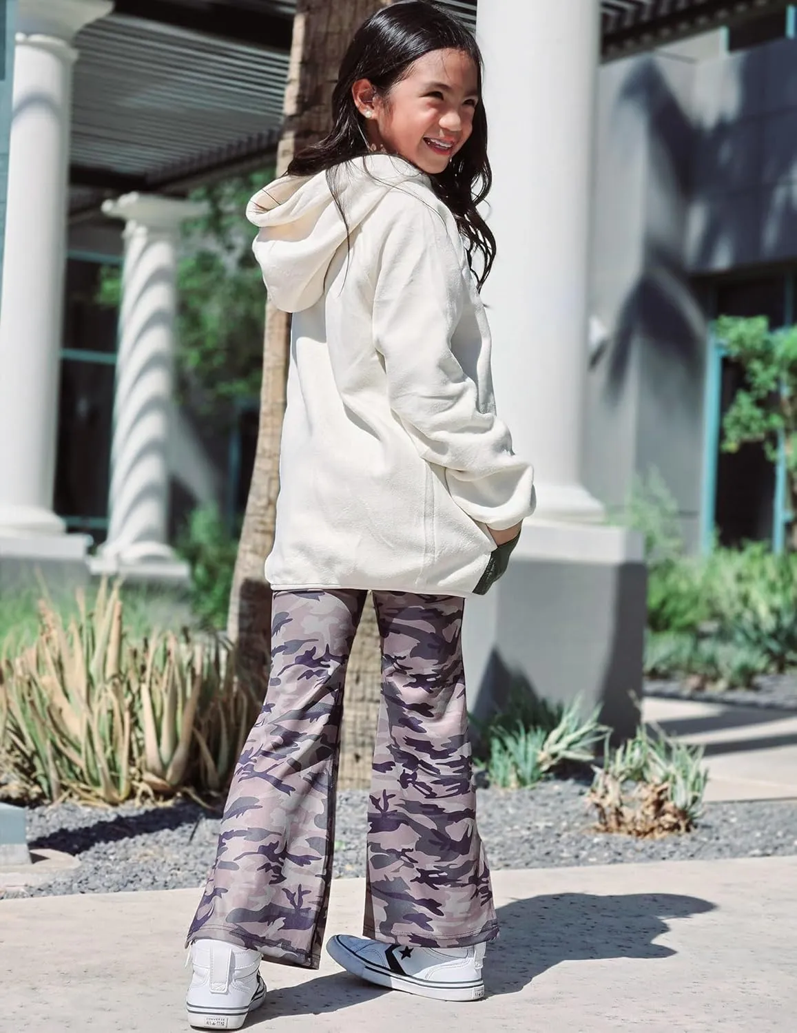 Arshiner Girls Fleece Pullover Hooded Sweatshirt Colorblock Sherpa Hoodie for Teen Girl Winter Button Jacket Coat with Pocket