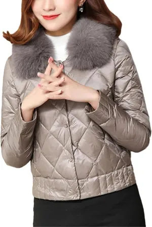 Autumn Winter White Duck Down Coat Women Warm Short Slim Puffer Jacket Female Casual Parkas