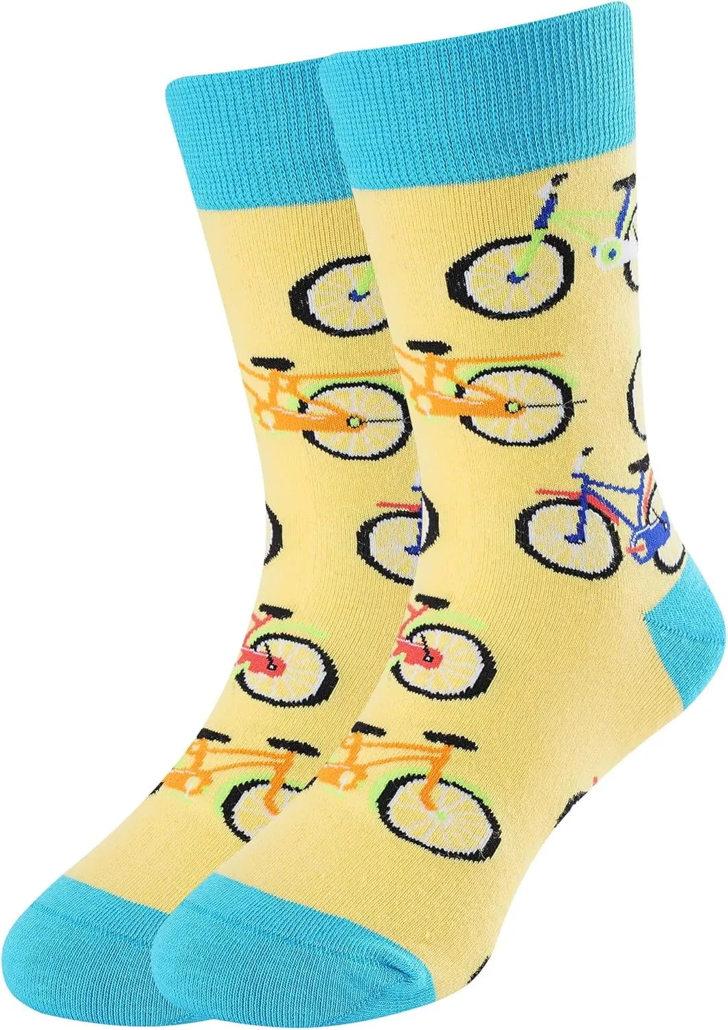 BONANGEL Boys Fun Novelty Animal Design Socks - Crazy Space and Funny Cute Food Kids Socks - 5 Pairs