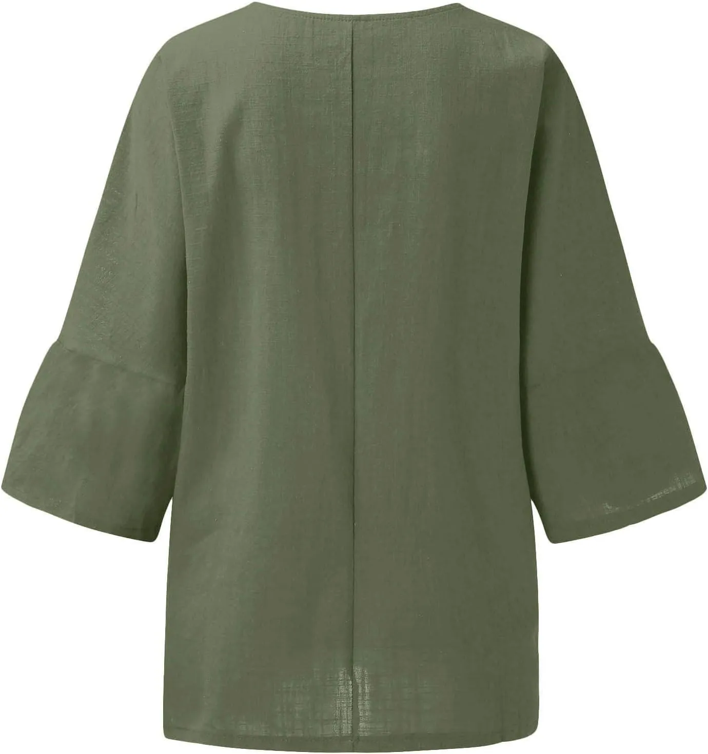 Cotton Linen Shirts for Women Summer Casual Crewneck Pullover Tops Comfy Loose Women's Short Sleeve T Shirt