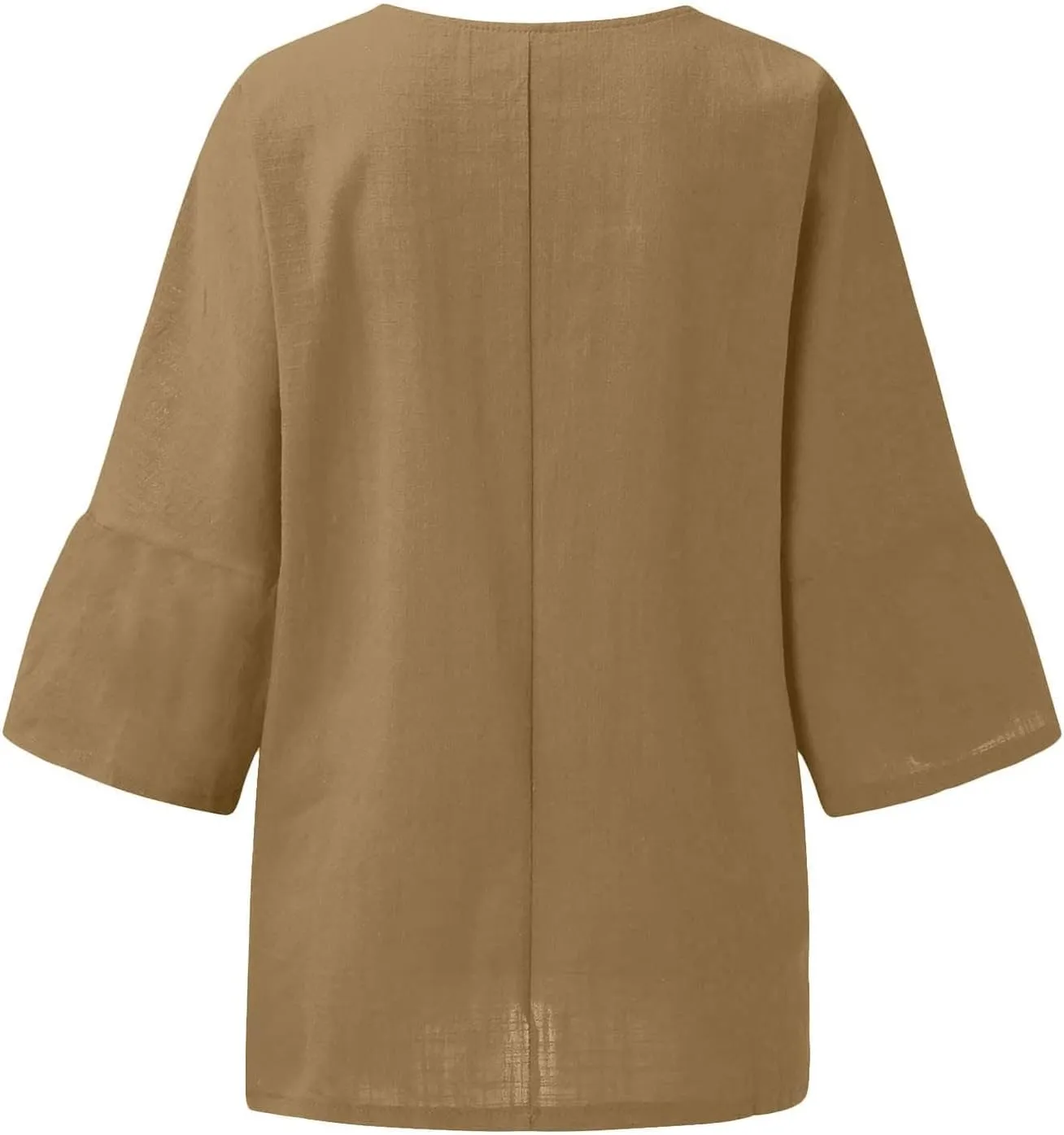Cotton Linen Shirts for Women Summer Casual Crewneck Pullover Tops Comfy Loose Women's Short Sleeve T Shirt