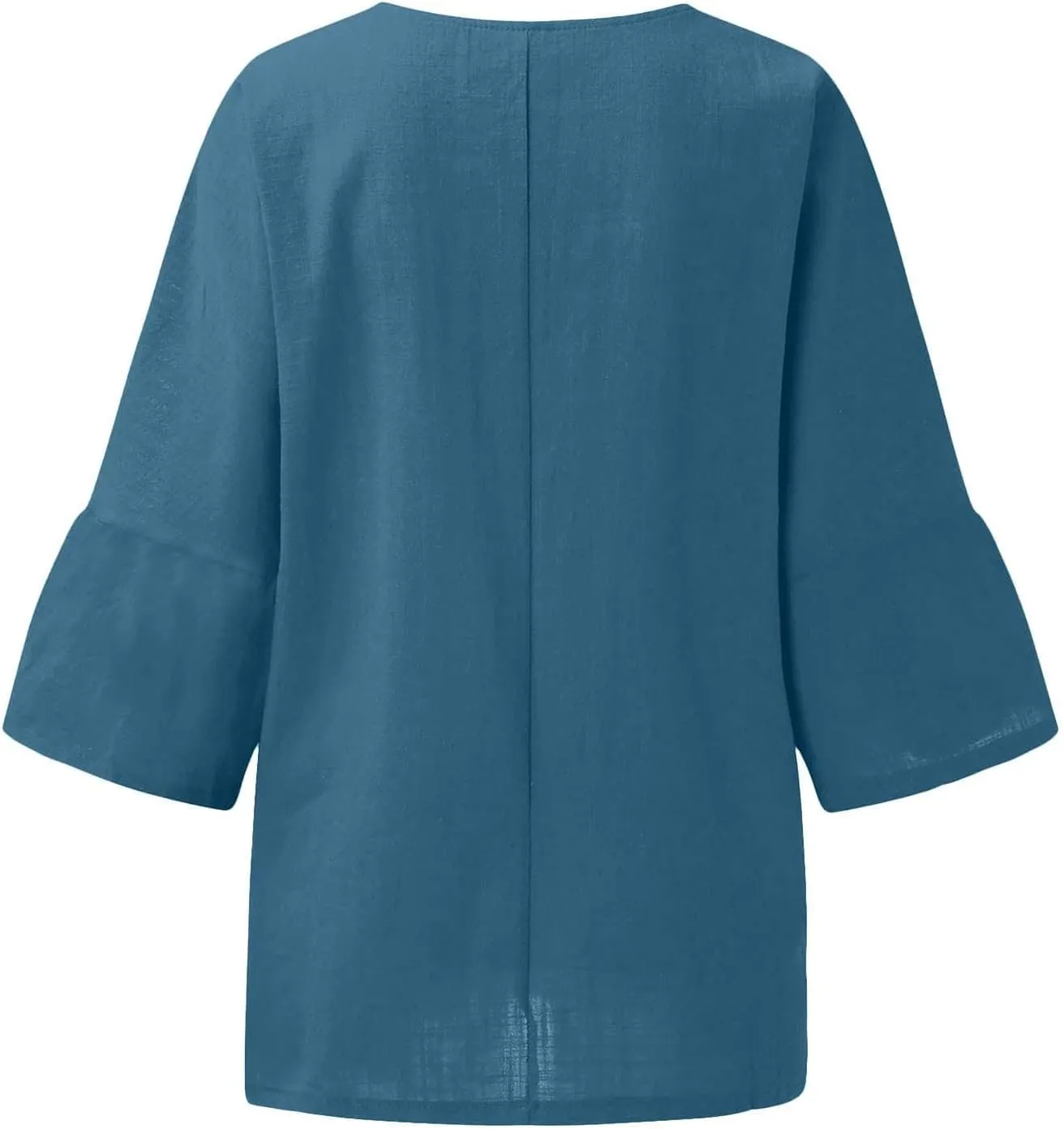 Cotton Linen Shirts for Women Summer Casual Crewneck Pullover Tops Comfy Loose Women's Short Sleeve T Shirt