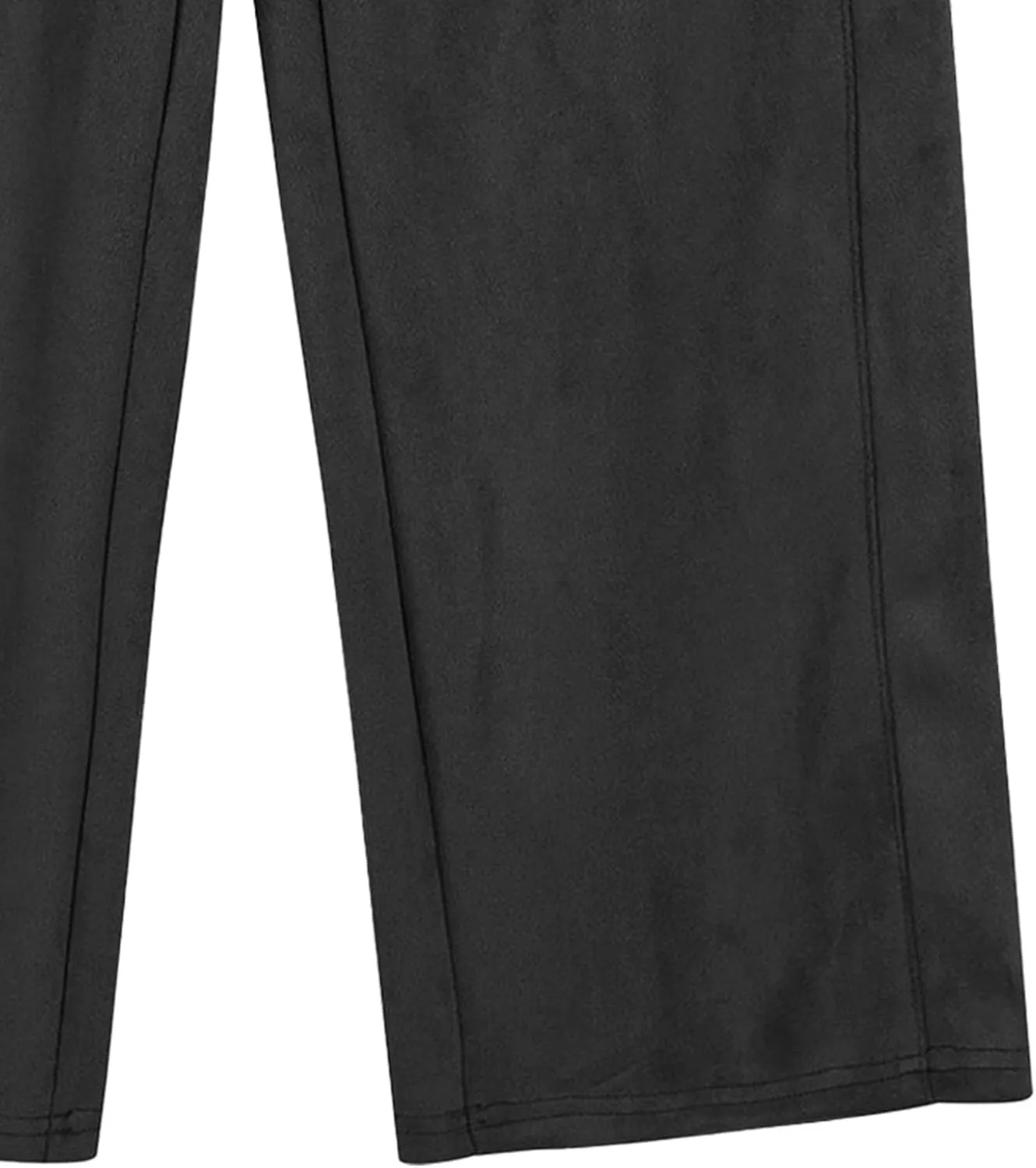DGHM-JLMY Men's Loose Wide Leg Sweatpants Elastic Waist Regular Fit Straight Pant Stitching Side Seam Thick Casual Trousers