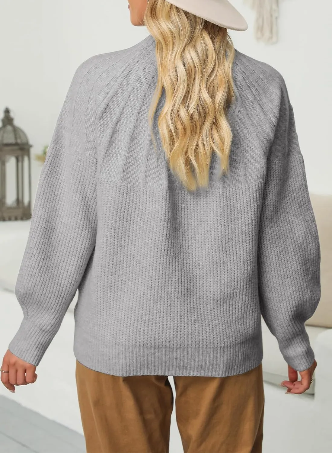 Dokotoo 2024 Winter Fall Turtleneck Sweater High Neck Long Sleeve Oversized Sweaters Pullover Outerwear