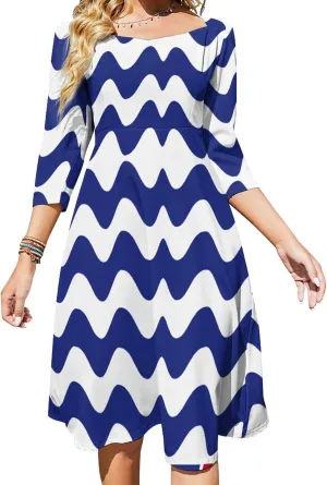 Dress Elegant Casual Long Dress British Indian Ocean Territory Flag Girls Summer Sunshine Beach Skirts for Womens M