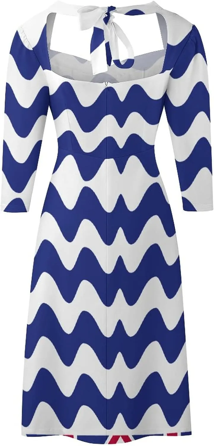 Dress Elegant Casual Long Dress British Indian Ocean Territory Flag Girls Summer Sunshine Beach Skirts for Womens M