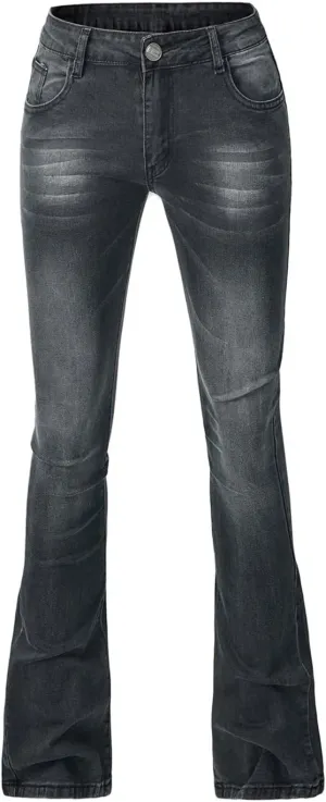 Flare Jeans for Women Fashion Classic Boot Cut Denim Pants High Waisted Stretch Jean Casual Cozy Bell Bottom Jeans
