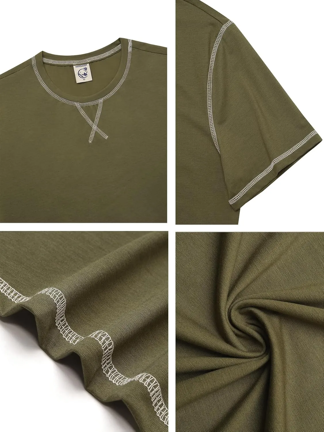 Hardaddy Men's Short Sleeve Casual Crewneck Shirts Summer Soft T-Shirts Lightweight Tee Pullover Tops
