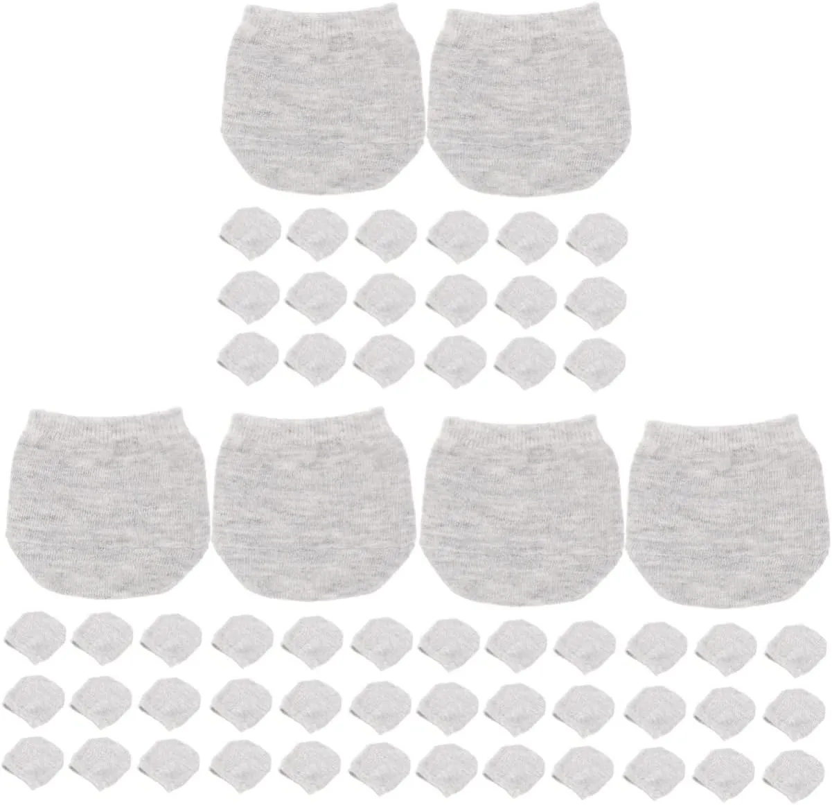 Healifty 3sets Half Liner Socks Toeless Women Cotton No Show Socks Breathable for High Heel Invisible 10pairs*3