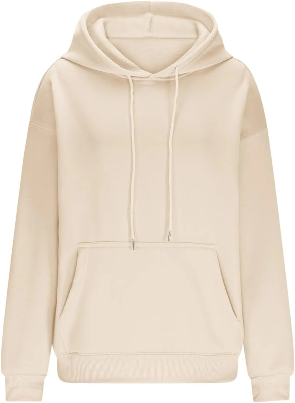 Hoodies For Women Long Sleeve Fleece Sweatshirts Clothes Drawstring Pullover Tops With Pockets Preppy Clothes 2024