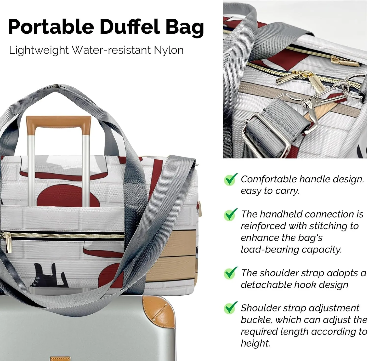 Ice Hockey Sport Team Number Burgundy Duffle Bag for Travel, Weekender Bag with Shoe Compartment, Carry On Overnight Bag Gym Bag Hospital Bags