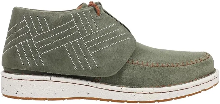 Justin Boots Womens Zila Embroidered Round Toe Moccasin Casual Boots Ankle - Green - Size 7.5 B