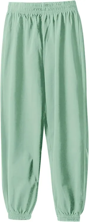 Kids Lightweight Sweatpants Elastic Cotton Sport Jogger Pants for Boys Girls Casual Solid Plain Soft Athletic Pants