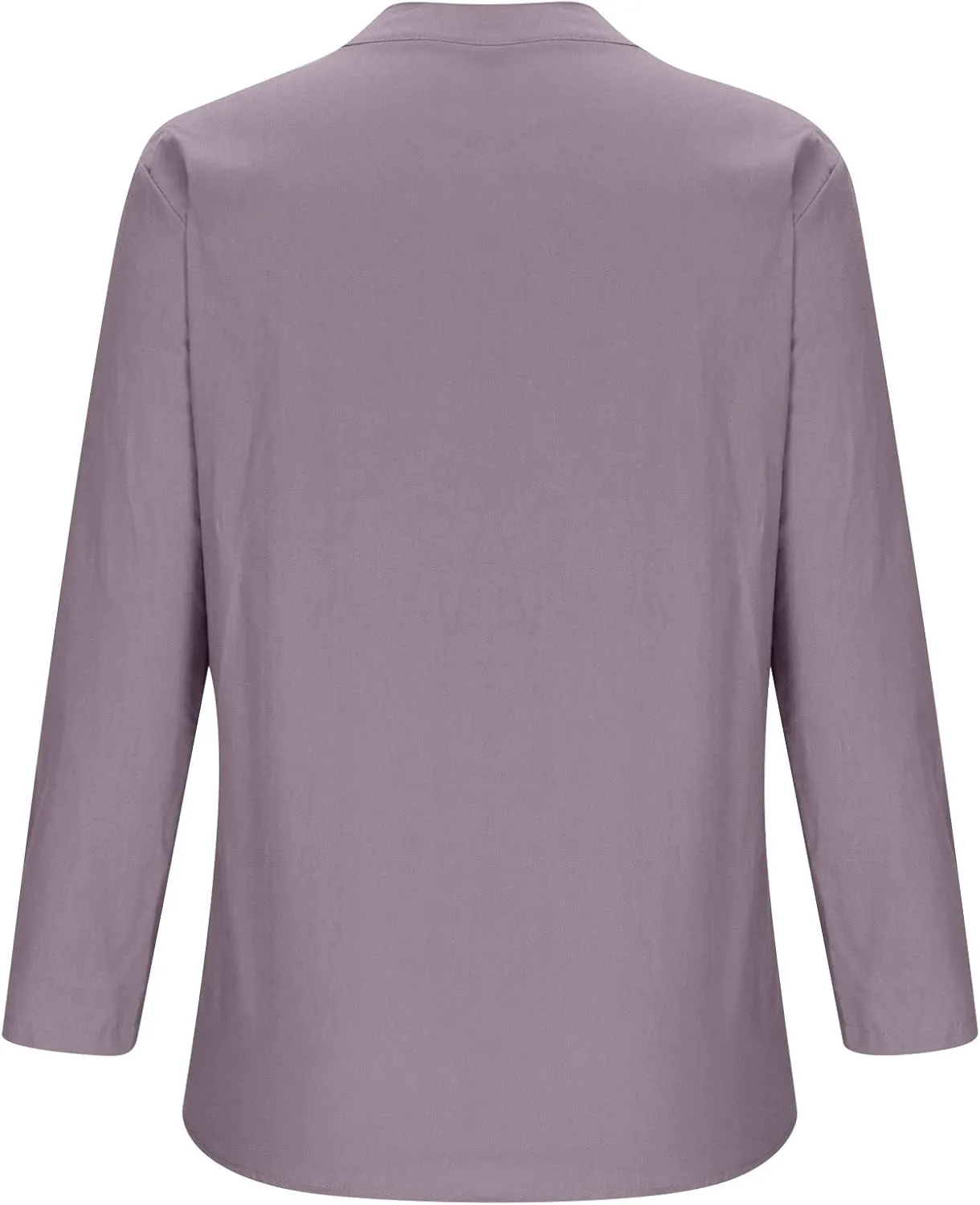 Linen Shirts for Women Plus Size 3/4 Length Sleeve Tops Casual Loose Fit Round Neck Tees 2025 Summer Fashion Blouse