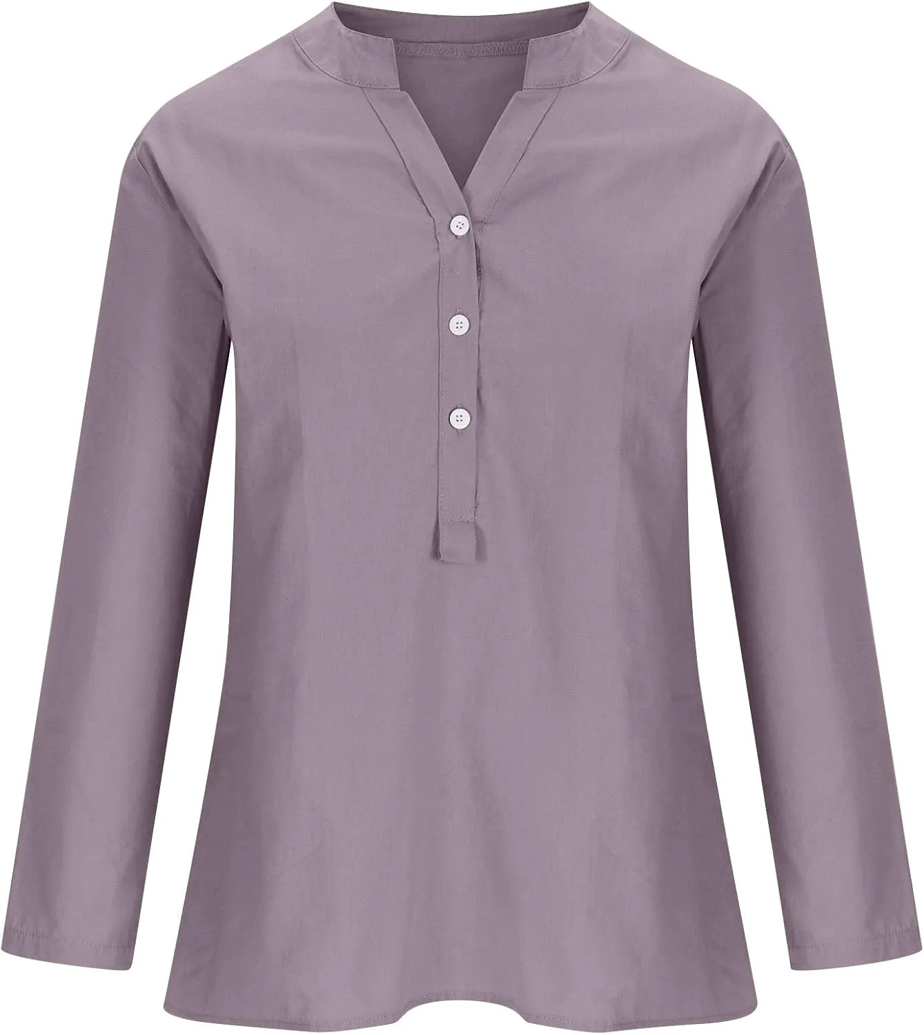 Linen Shirts for Women Plus Size 3/4 Length Sleeve Tops Casual Loose Fit Round Neck Tees 2025 Summer Fashion Blouse