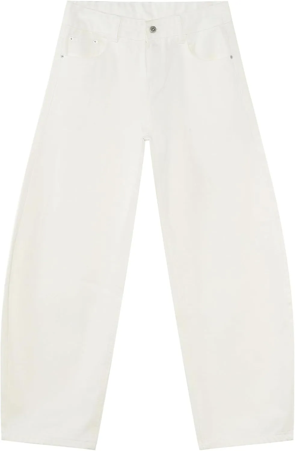 Men's Baggy Wide Leg Barrel Jeans Vintage Plain Washed Relaxed Fit Denim Pants Causal Trendy Cutlass Streetwear