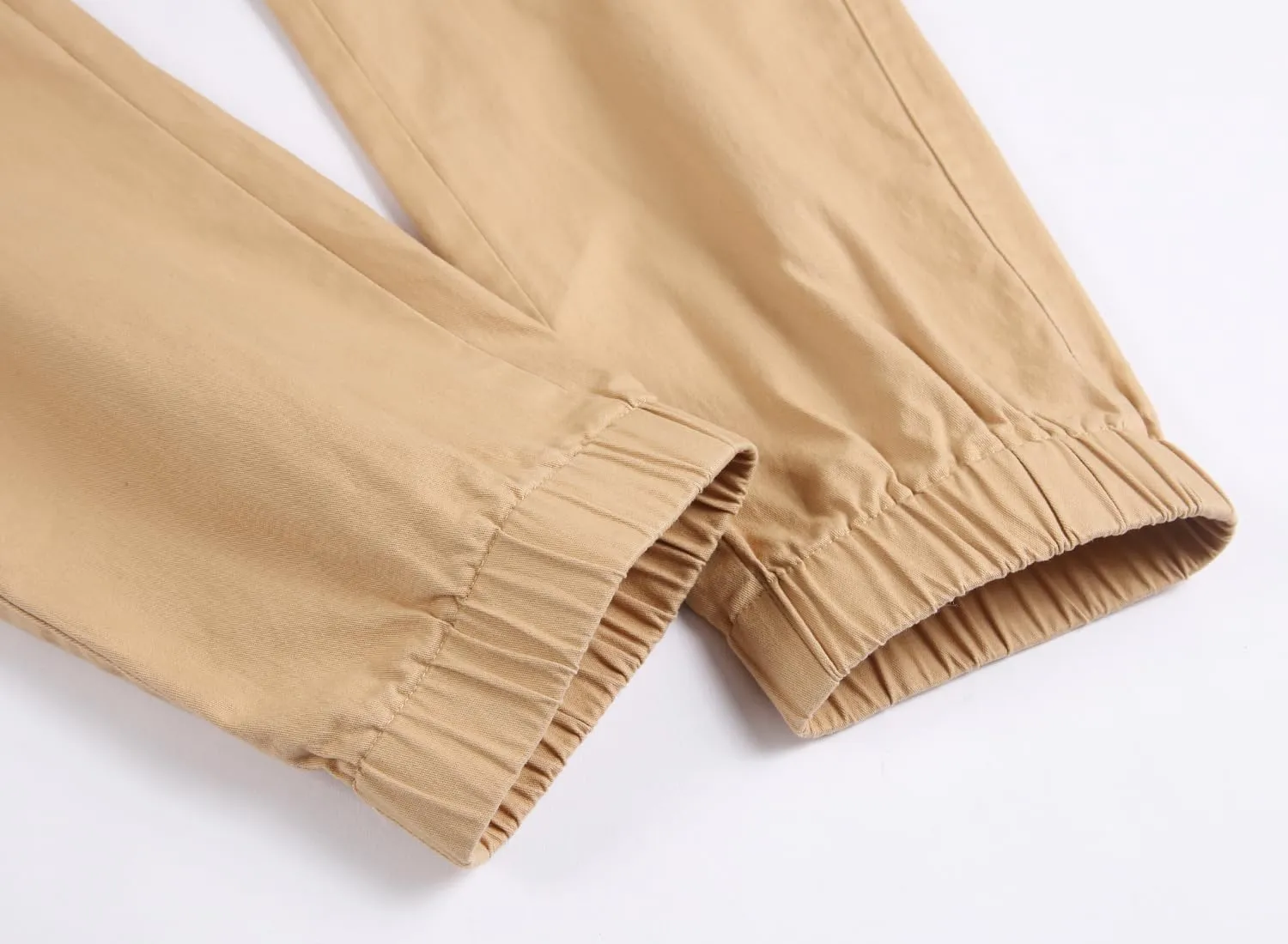 Mens Casual Cargo Joggers Pants Elastic Waist Slim Fit Stretch Chino Work Pants Twill Track Sweatpants Trousers