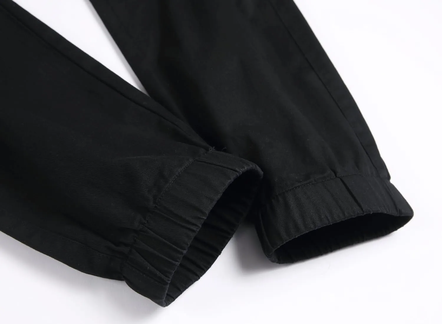 Mens Casual Cargo Joggers Pants Elastic Waist Slim Fit Stretch Chino Work Pants Twill Track Sweatpants Trousers
