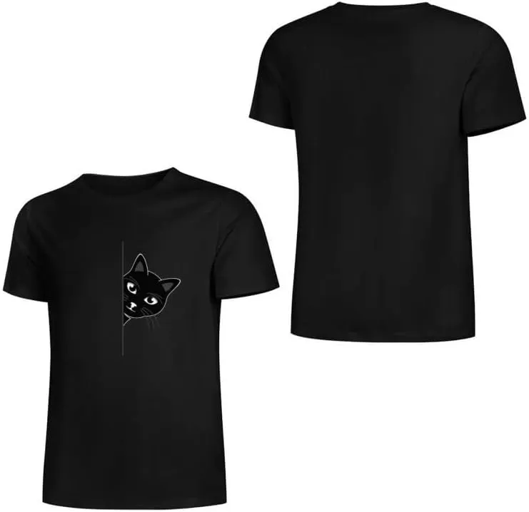 Men's Cotton Short Sleeve Tees Soft Fashion Print T-Shirts Casual Graphic Crewneck Tops