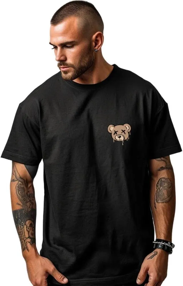 Men's Cotton Short Sleeve Tees Soft Fashion Print T-Shirts Casual Graphic Crewneck Tops
