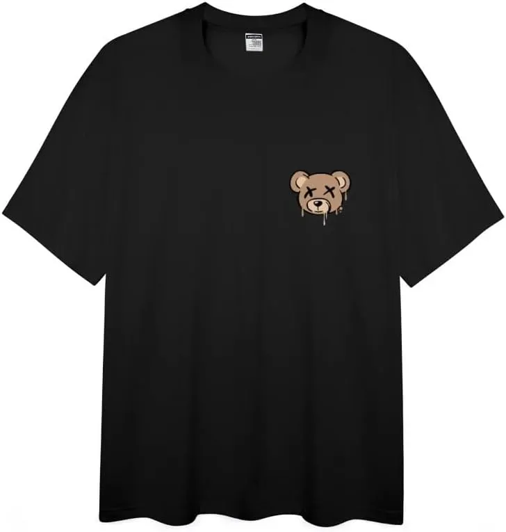 Men's Cotton Short Sleeve Tees Soft Fashion Print T-Shirts Casual Graphic Crewneck Tops