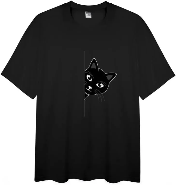 Men's Cotton Short Sleeve Tees Soft Fashion Print T-Shirts Casual Graphic Crewneck Tops