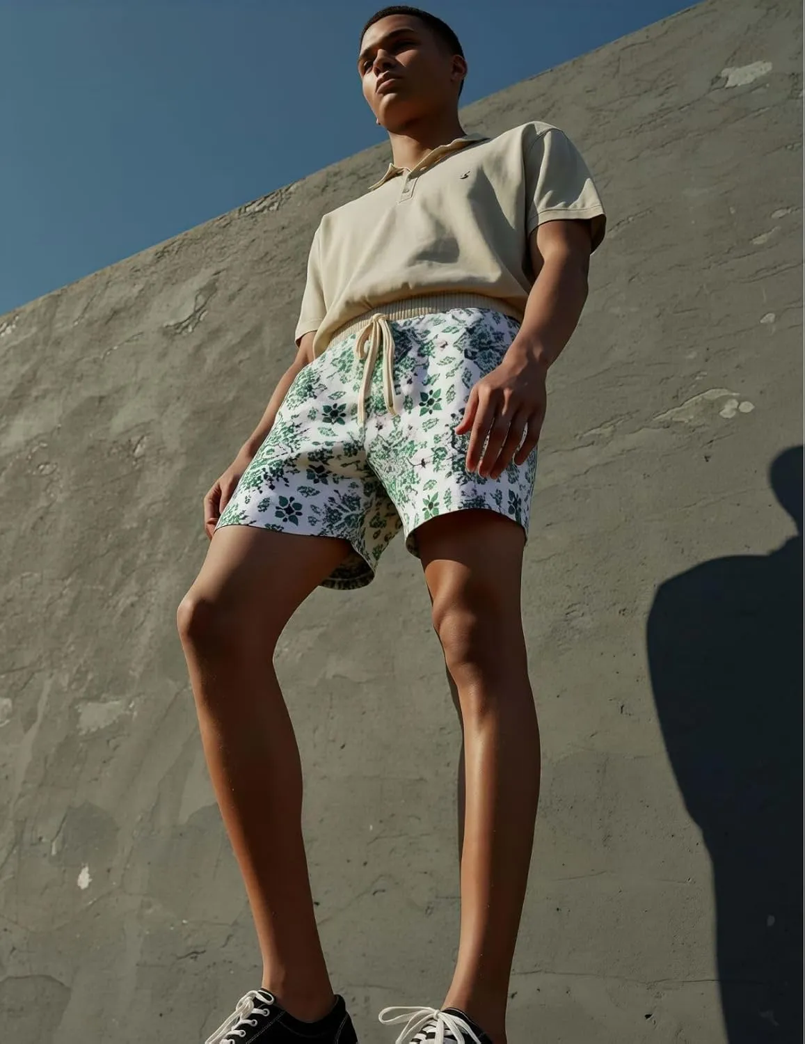 Men's Floral Basketball Shorts 4" Inseam - Lightweight Quick Dry Gym Shorts with Drawstring for Running, Workout & Casual