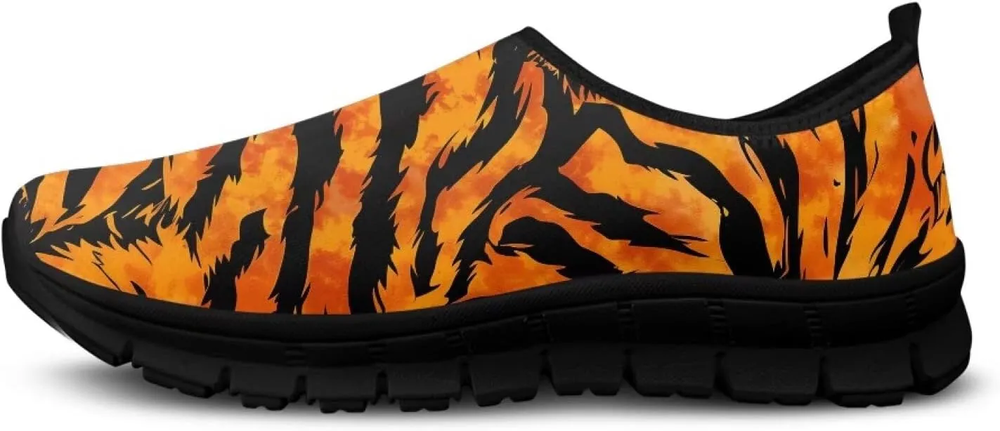 Mens Slip On Tennis Shoes Funny Print Comfortable Work Shoes for Men