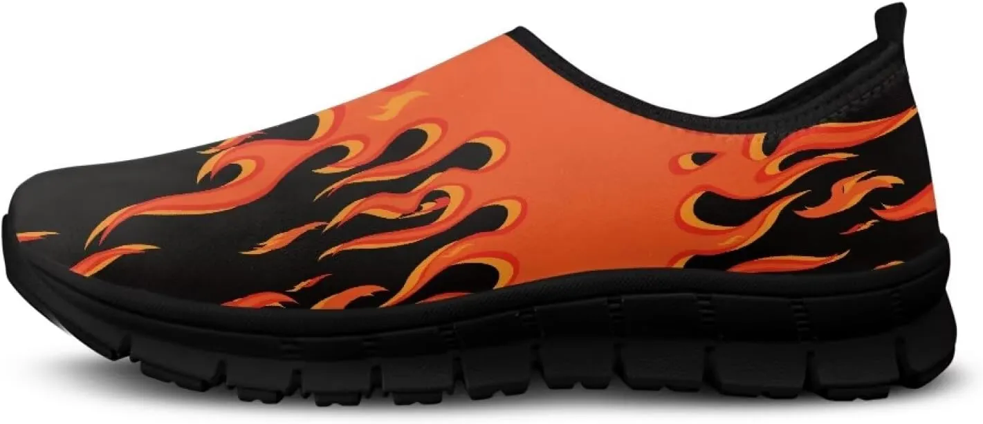 Mens Slip On Tennis Shoes Funny Print Comfortable Work Shoes for Men