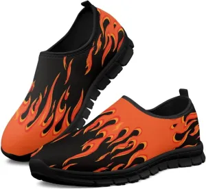 Mens Slip On Tennis Shoes Funny Print Comfortable Work Shoes for Men