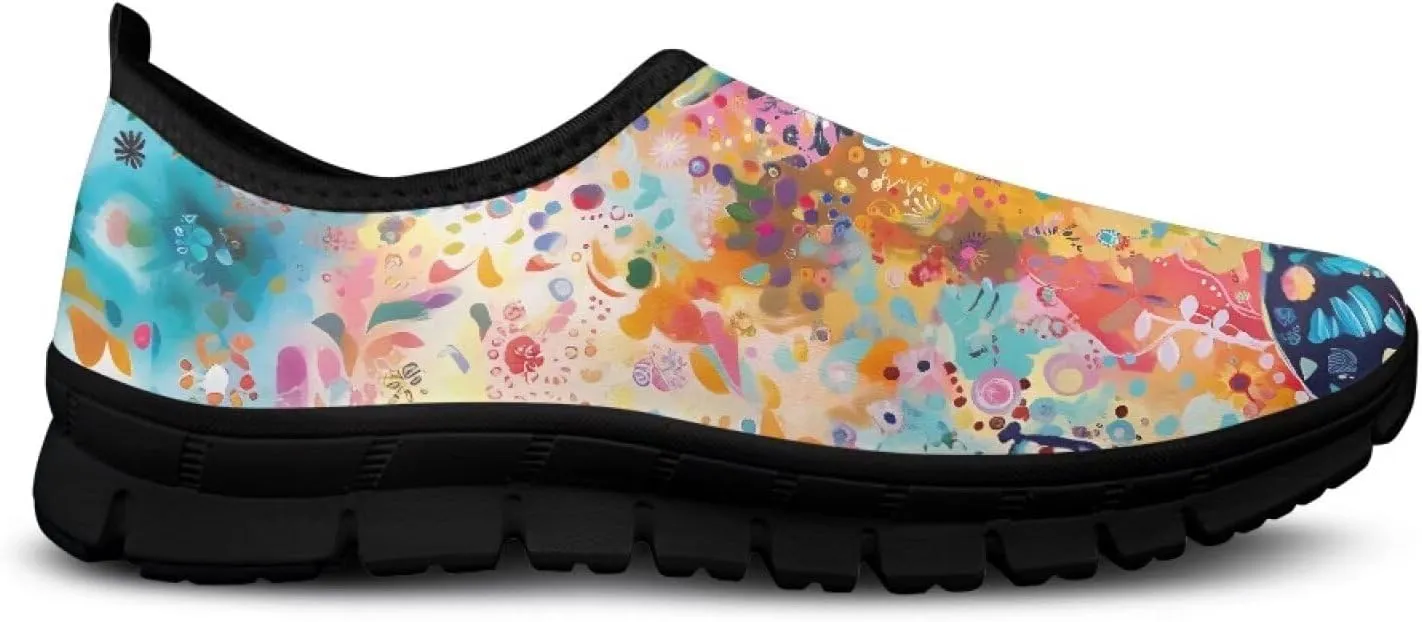 Mens Slip On Tennis Shoes Funny Print Comfortable Work Shoes for Men