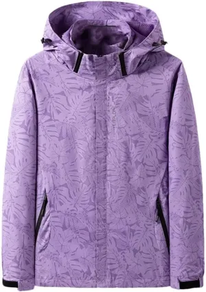 Mens Spring Lightweight Waterproof Jacket Raincoat For Hiking Travel With Removable Hood Windbreaker Jacket Top