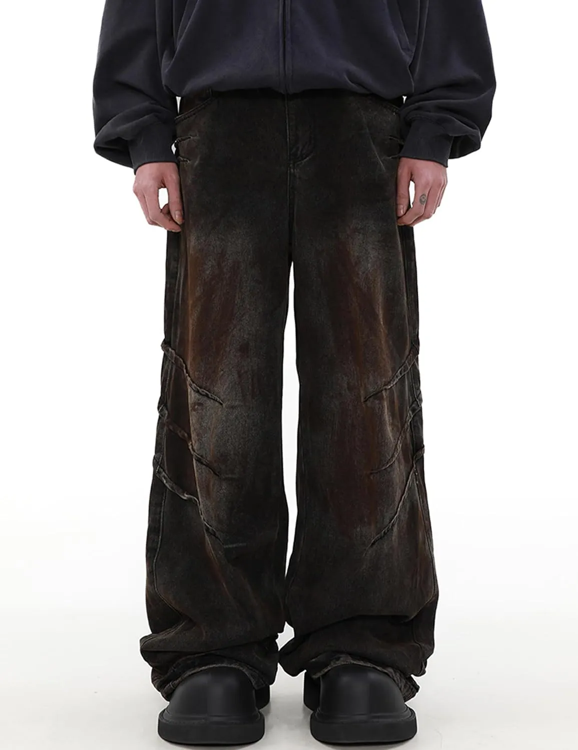 Men's Y2K Jeans Vintage Baggy Jean Pants Grunge Aesthetic Skater Pants Streetwear Relaxed Fit Jeans Trousers