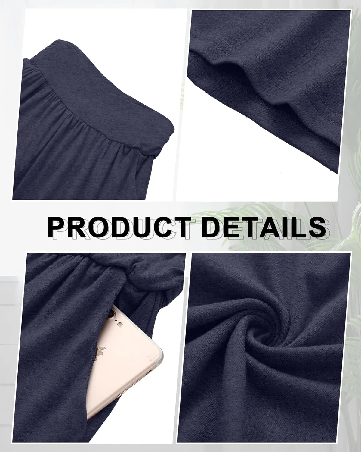 Neer 3 Pack Capri Pants for Women Casual Summer Lounge Yoga Pants Crop High Waist Loose Fit Sweatpants Pajamas with Pockets