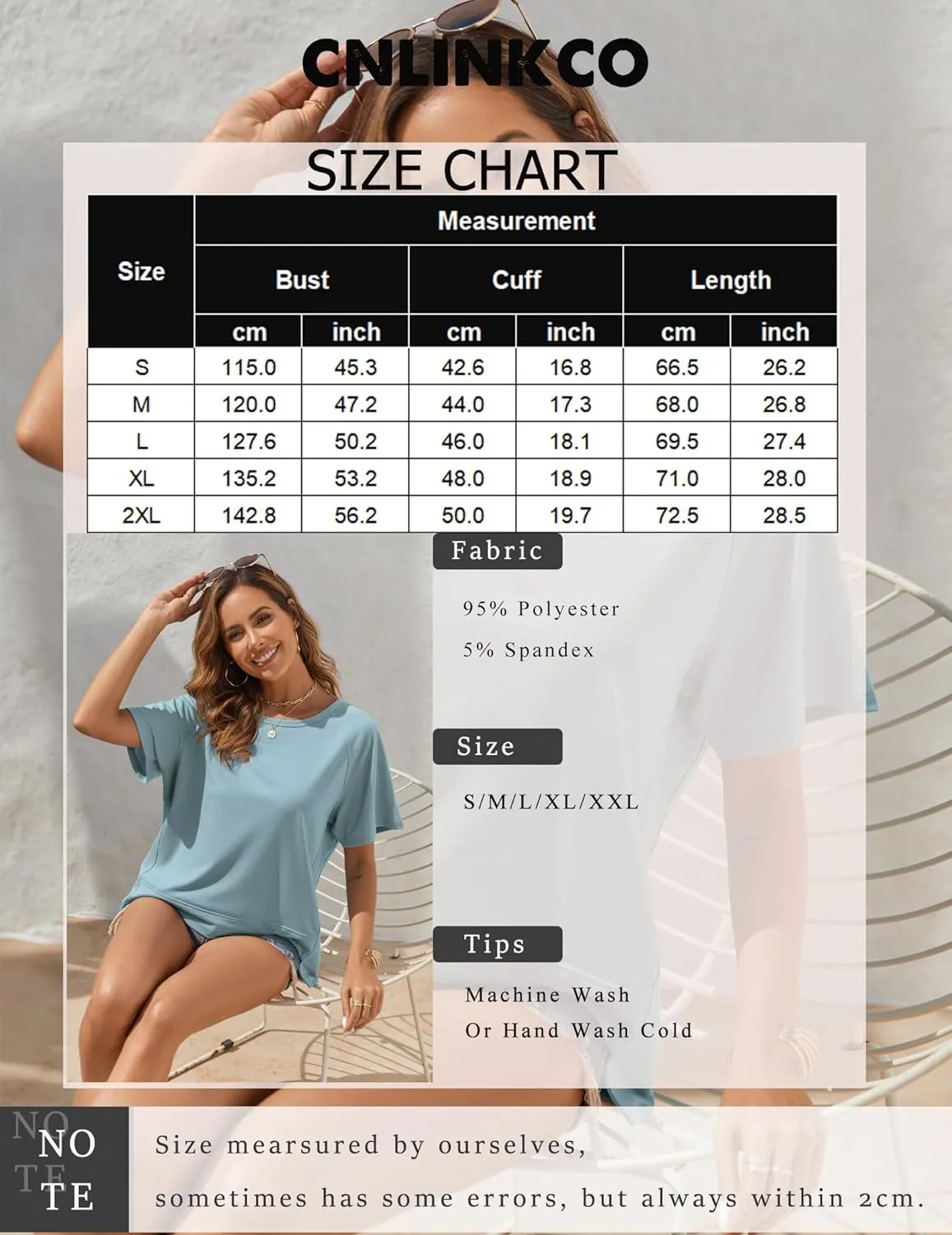 Oversized T Shirts for Women Crewneck Short Sleeve Casual Summer Tops Lightweight Loose High Low Blouse