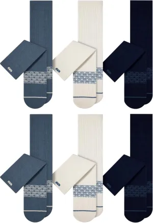 Pair of Thieves Men's Athletic Cotton Crew Socks - 6 Pack Cushioned Comfort Socks for Sports, Work & Casual Wear