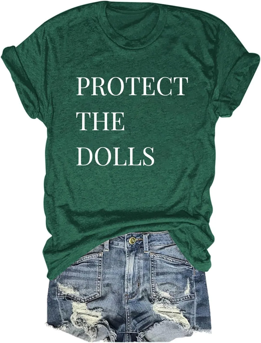 Protect The Dolls T-Shirt, Protect The Dolls Crew Neck Shirt, Funny Adult Unisex Short Leisure Sleeve Tee Top