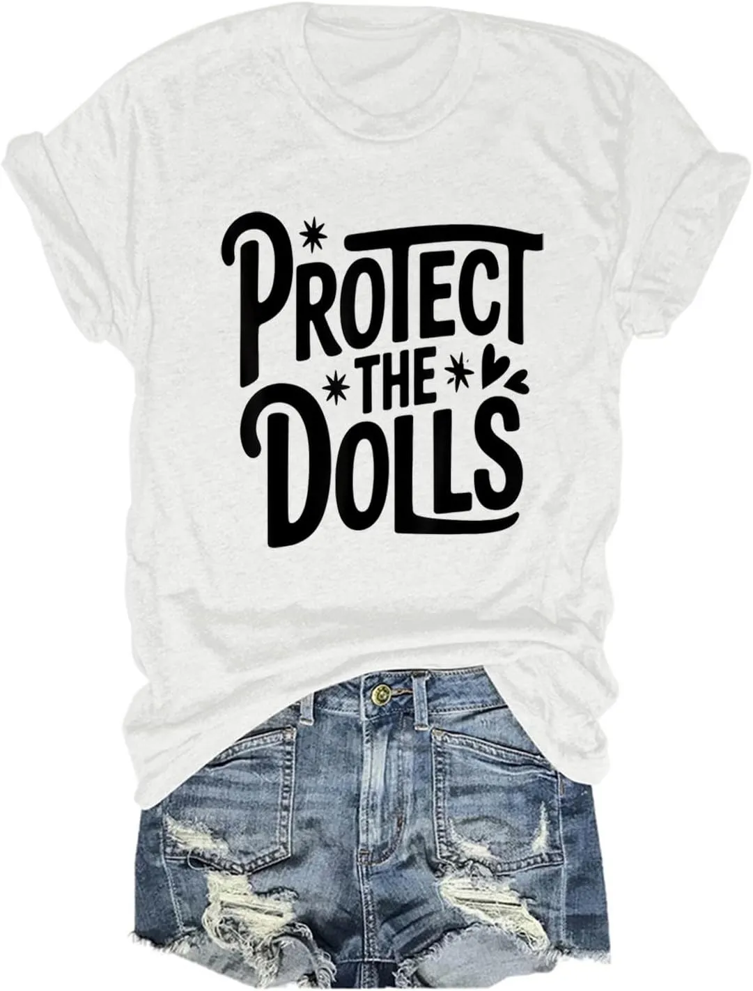 Protect The Dolls T-Shirt, Protect The Dolls Shirt, Funny Adult Unisex Short Crew Neck Sleeve Tee Top