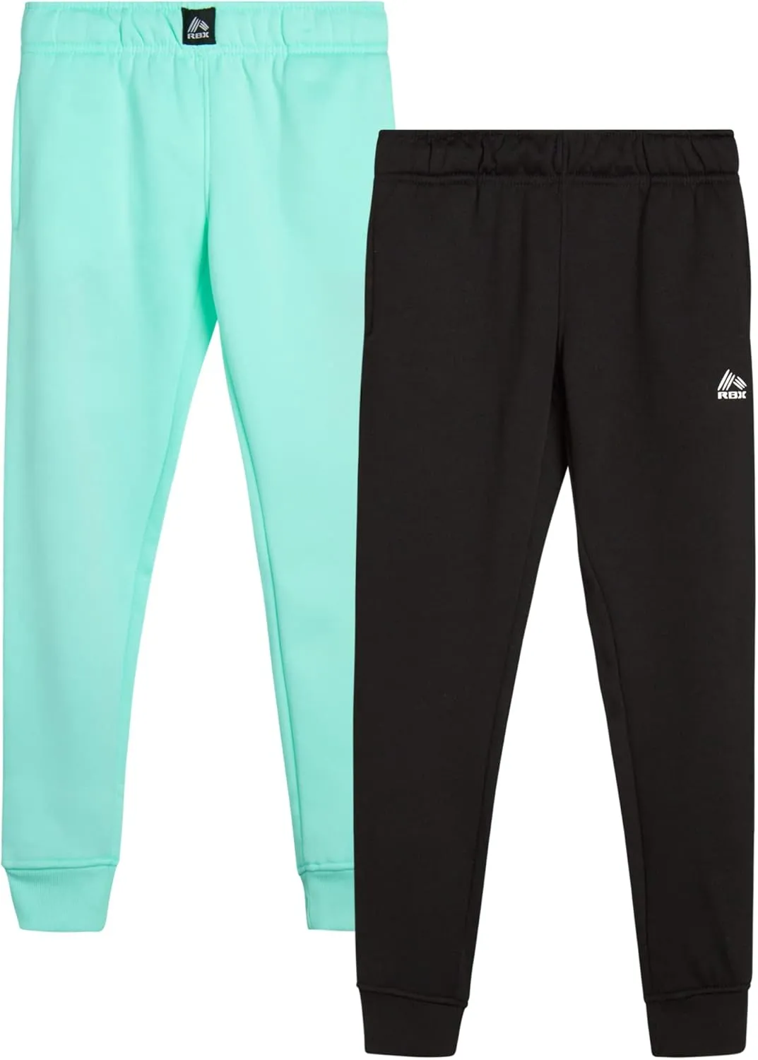 RBX Girls' Sweatpants - 2 Pack Active Fleece Joggers (Size: 4-16)