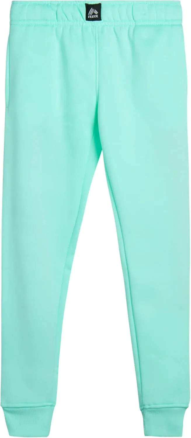 RBX Girls' Sweatpants - 2 Pack Active Fleece Joggers (Size: 4-16)