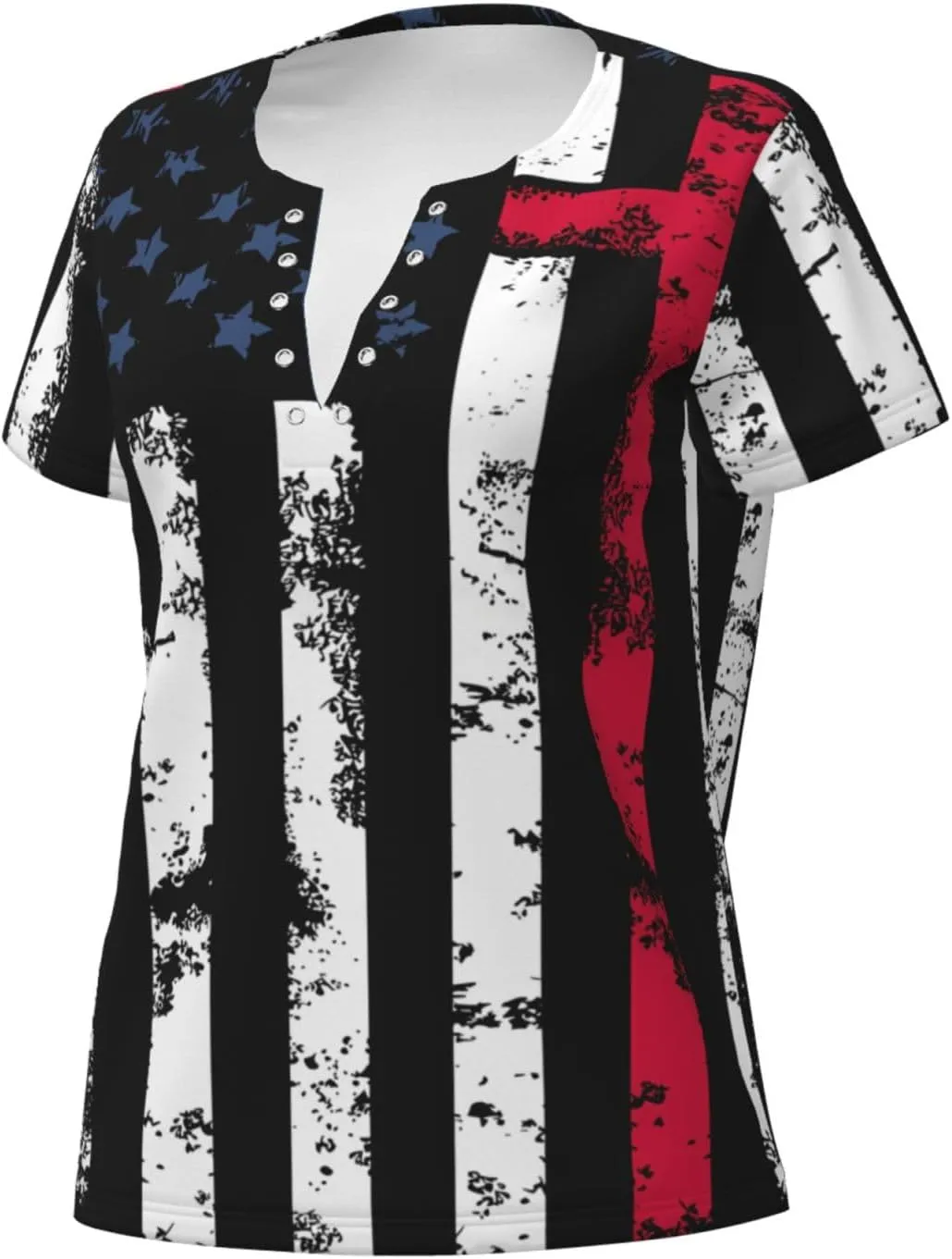 Retro American Football Womens Deep v Neck T-Shirts Short Sleeve Shirts Casual Tee Tops Slim Fit T-Shirt