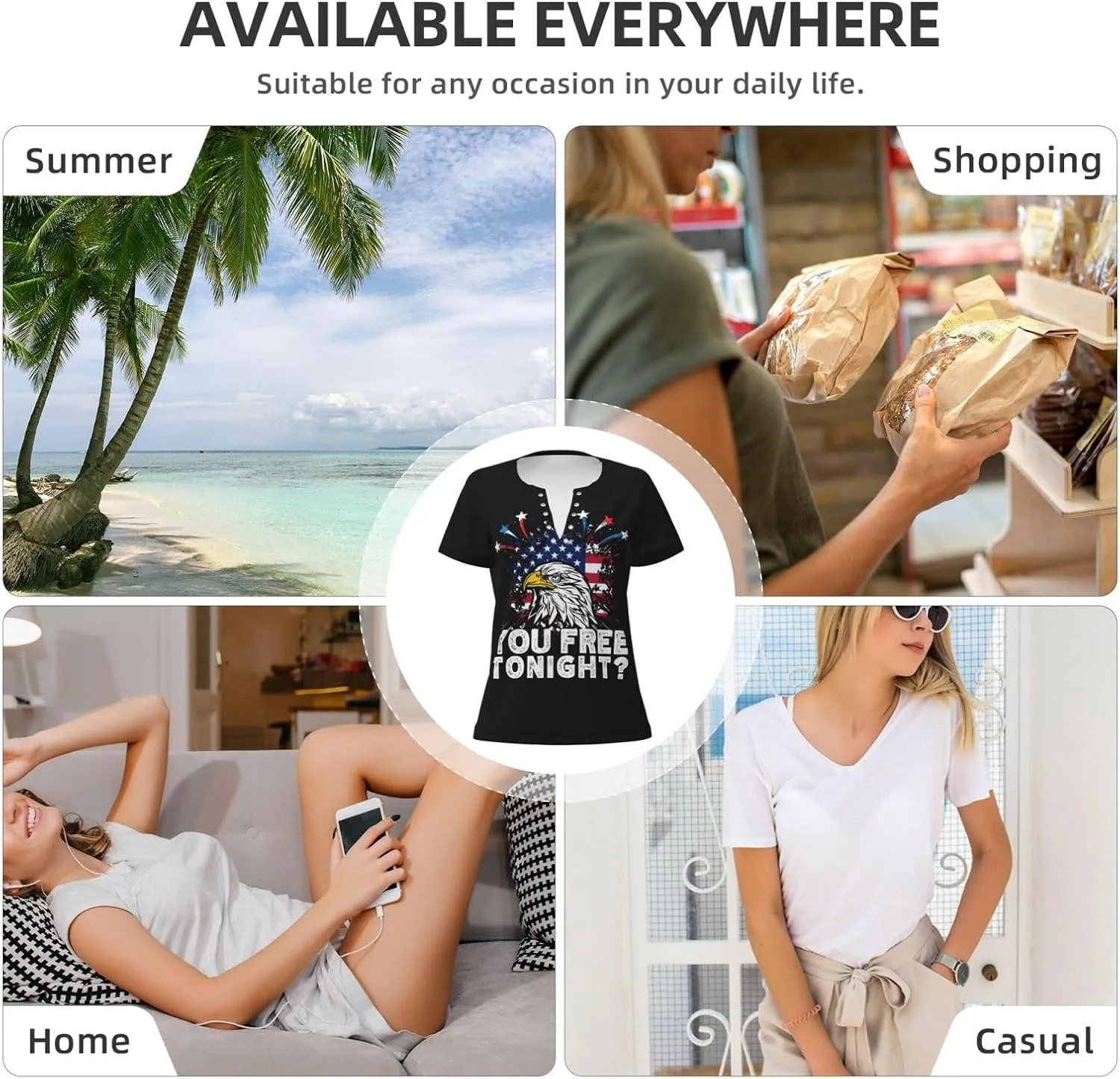 Retro American Football Womens Deep v Neck T-Shirts Short Sleeve Shirts Casual Tee Tops Slim Fit T-Shirt