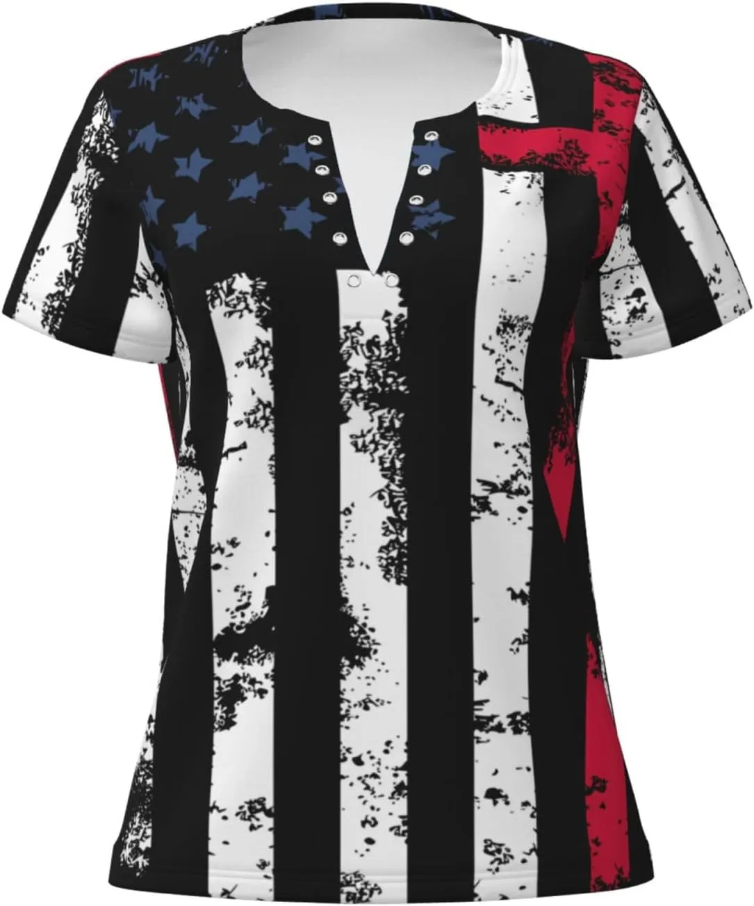 Retro American Football Womens Deep v Neck T-Shirts Short Sleeve Shirts Casual Tee Tops Slim Fit T-Shirt