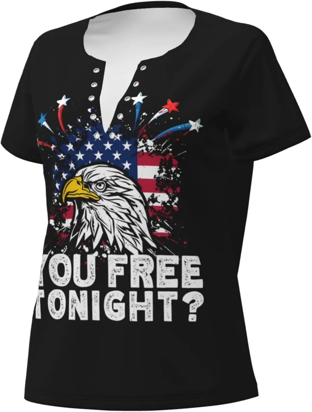 Retro American Football Womens Deep v Neck T-Shirts Short Sleeve Shirts Casual Tee Tops Slim Fit T-Shirt