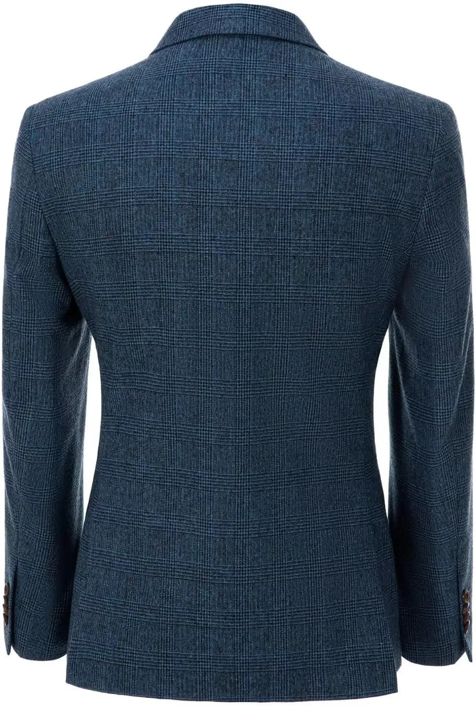ROZU Tweed Plaid Men's Sport Coats & Blazers Wool Blend Jackets for Men Slim Fit Two Button Suit Blazer Casual Business