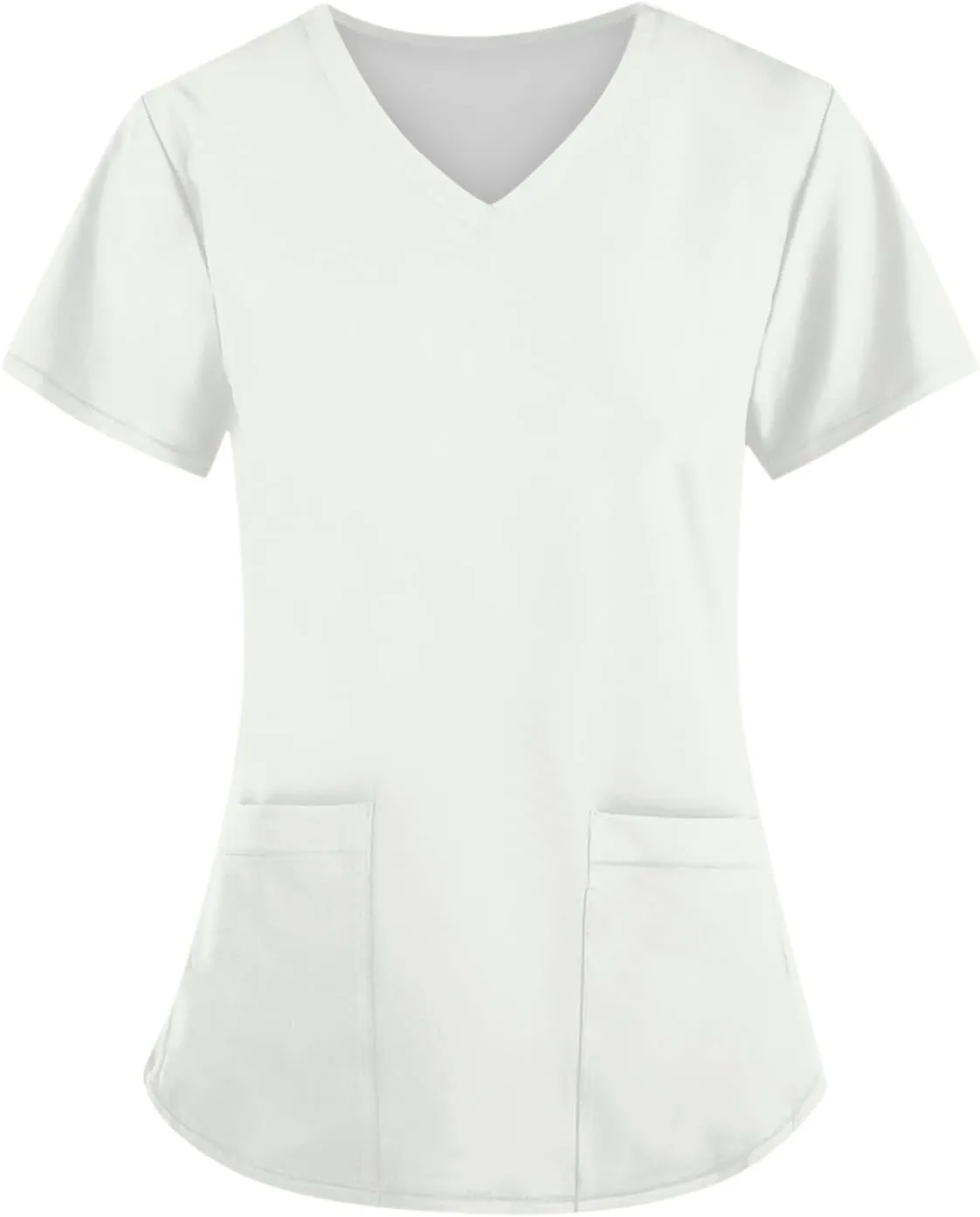 Scrubs for Women Set Jogger Nursing Uniform Stretch V-Neck Short Sleeve Top Cute Floral Animal Print Pants