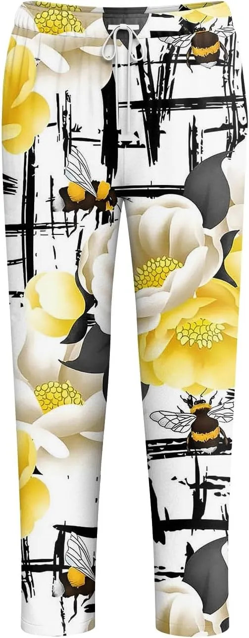 Scrubs for Women Set Jogger Nursing Uniform Stretch V-Neck Short Sleeve Top Cute Floral Animal Print Pants